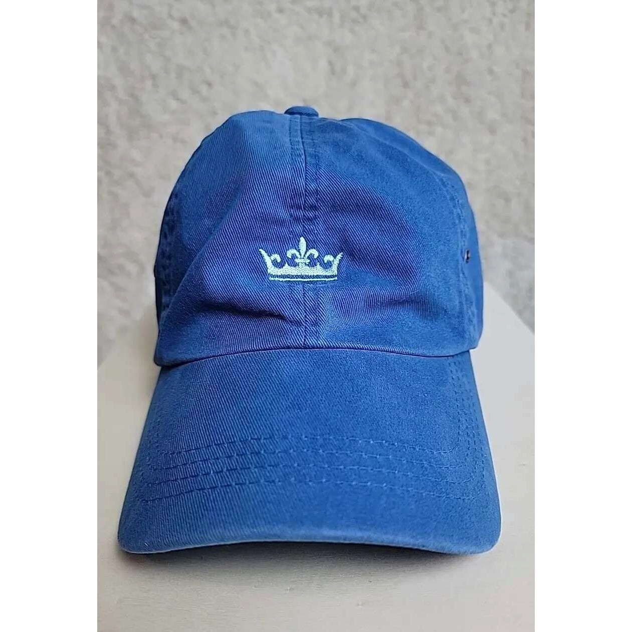 Peter Millar Mens Blue Cotton Crown Logo Adjustable Strapback Baseball Dad Hat